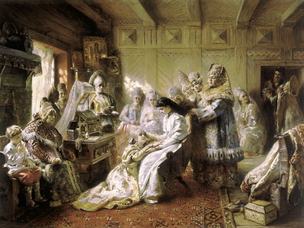 the russian bride's attire